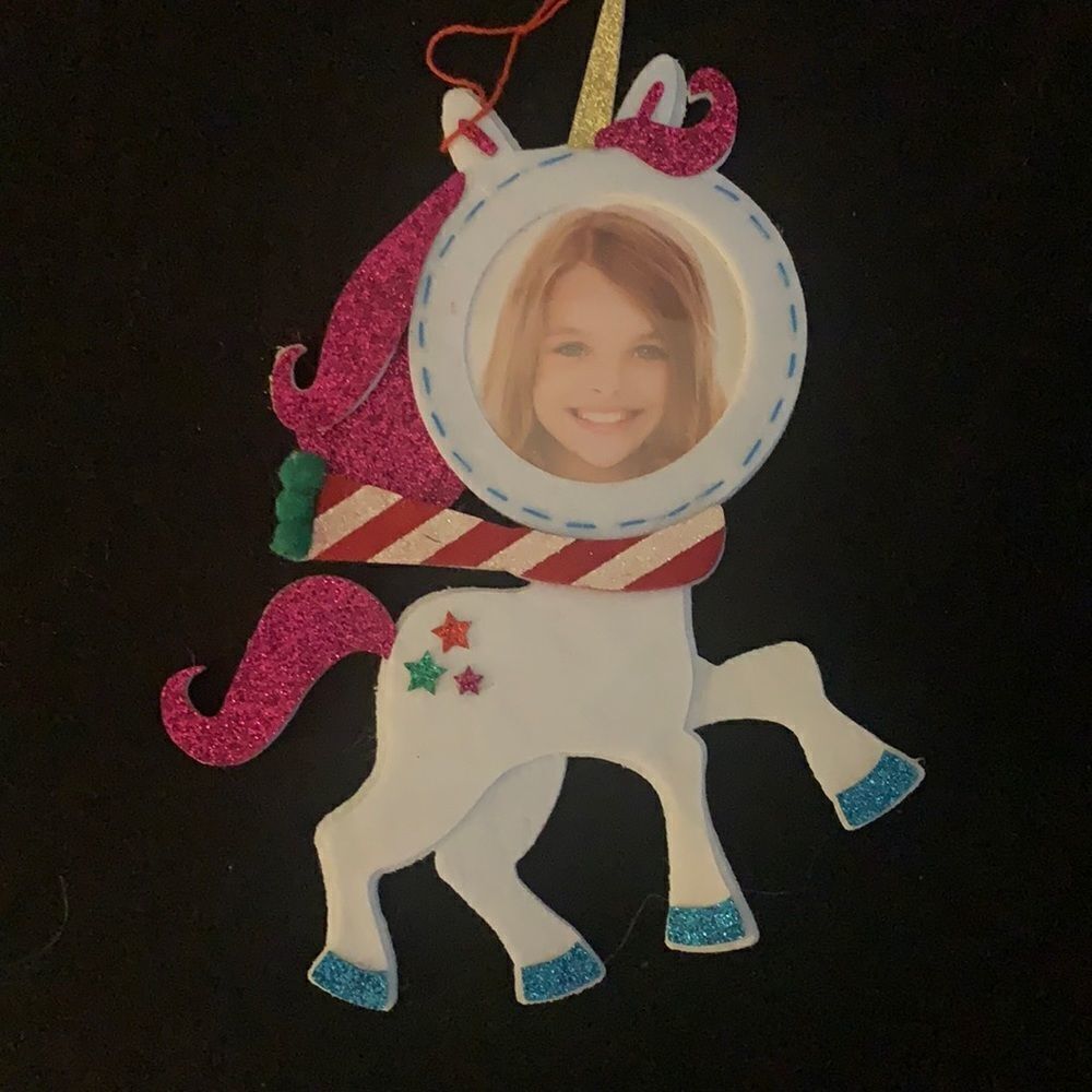 Christmas Personalized Felt Ornament Unicorn